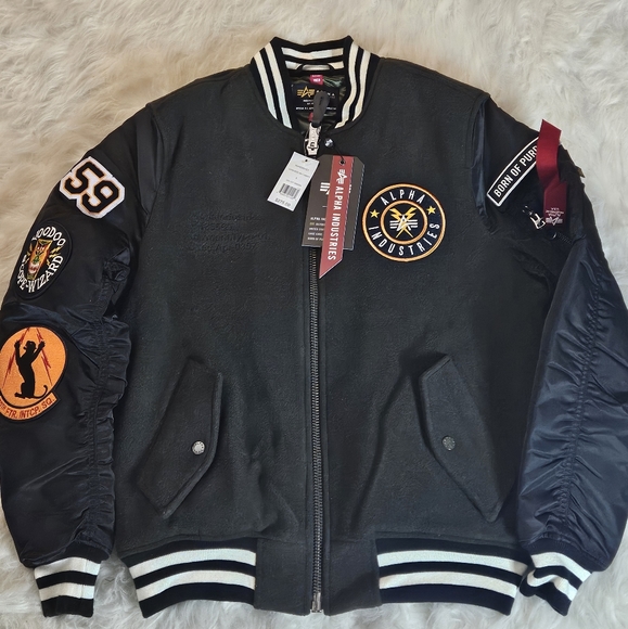 ALPHA INDUSTRIES WOOL BOMBER JACKET